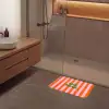 Strepen - Oranje - Verticaal - Ciao bella Badmat klein -sfeer2