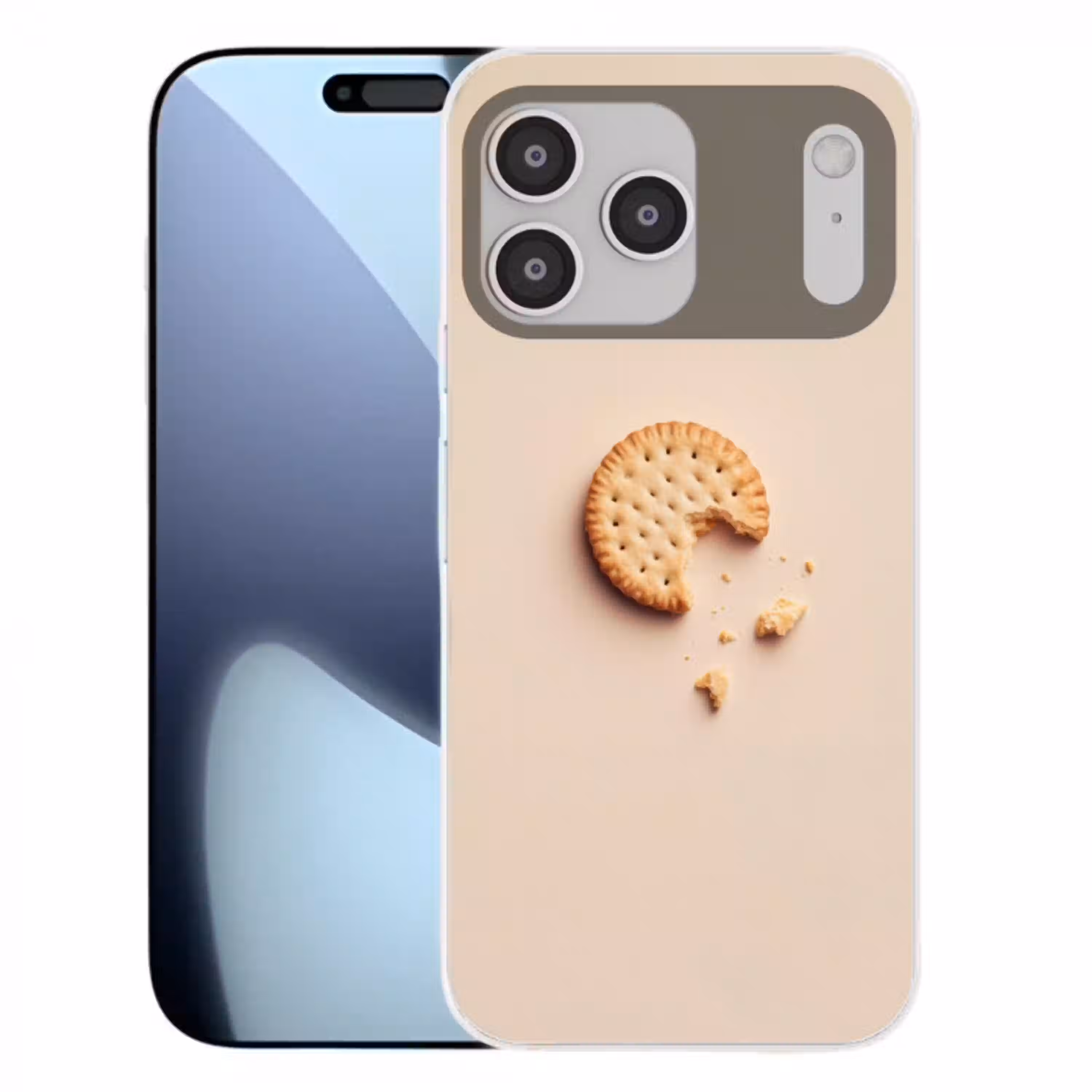 Koekje - Kruimels - beige Telefoonhoesje iPhone 17 Pro Max klein -3d