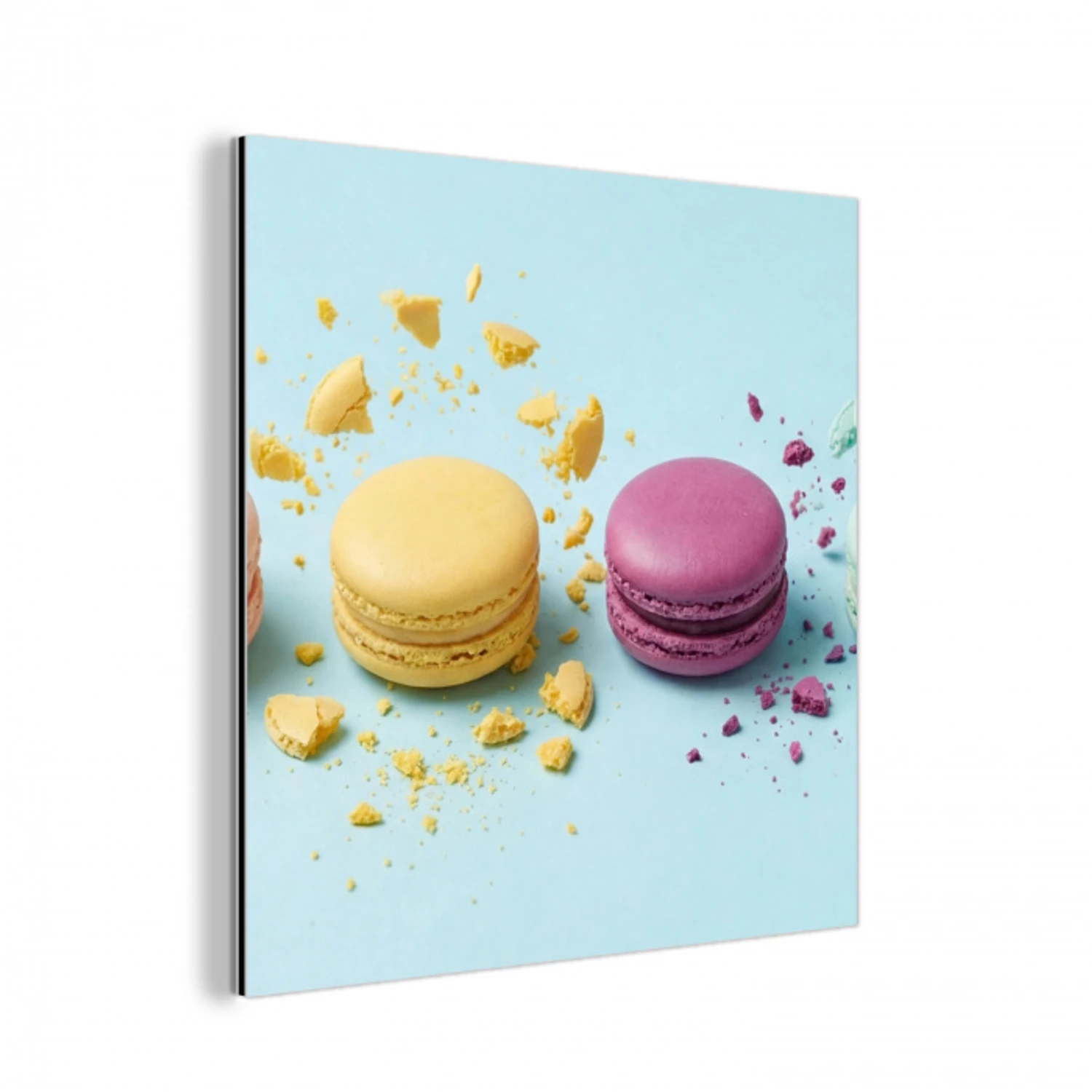 Macarons - Kleurrijk - Pastel aluminium wit klein -3d