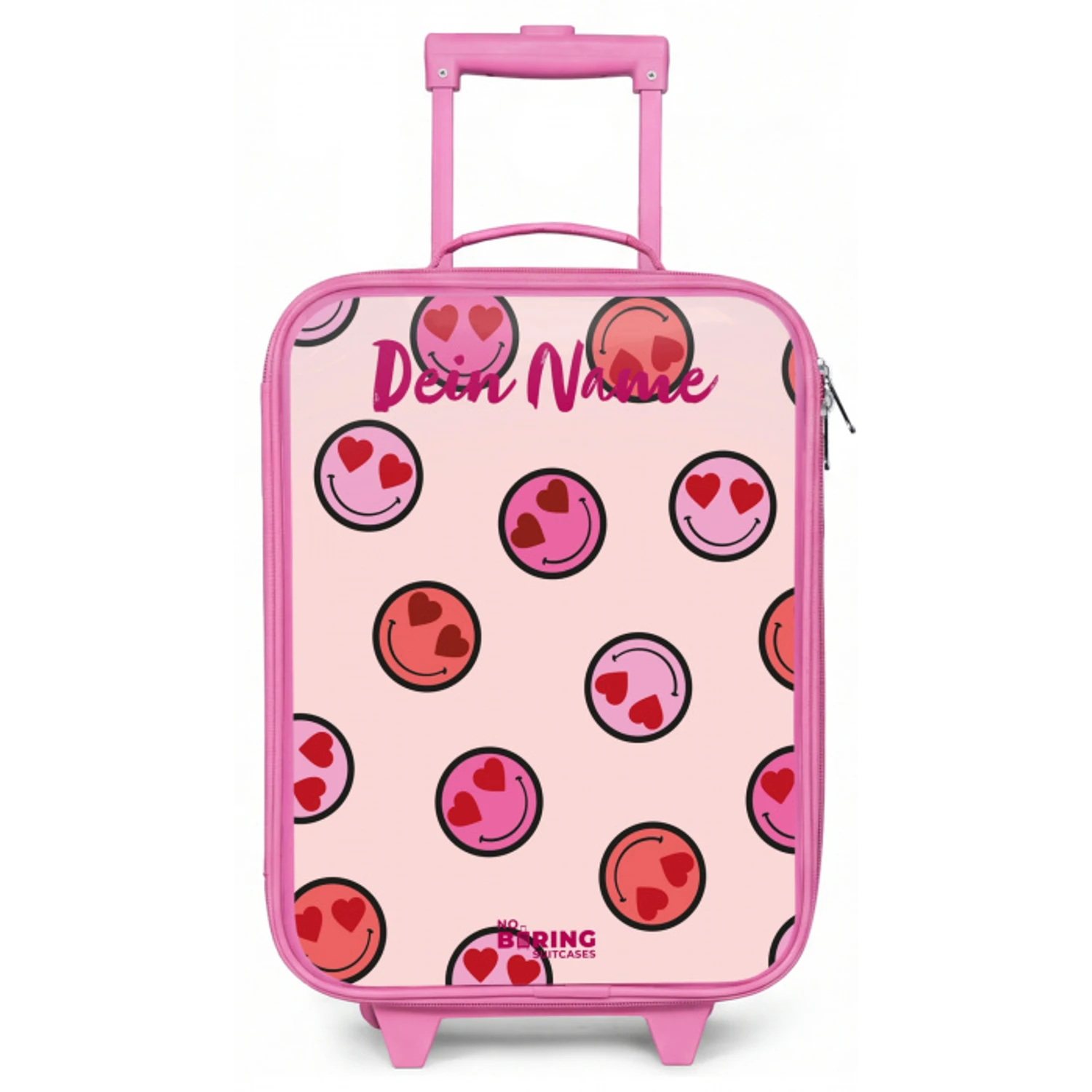 Hartje - Smiley - Patroon Kinderkoffer - Roze klein -zz3dotto