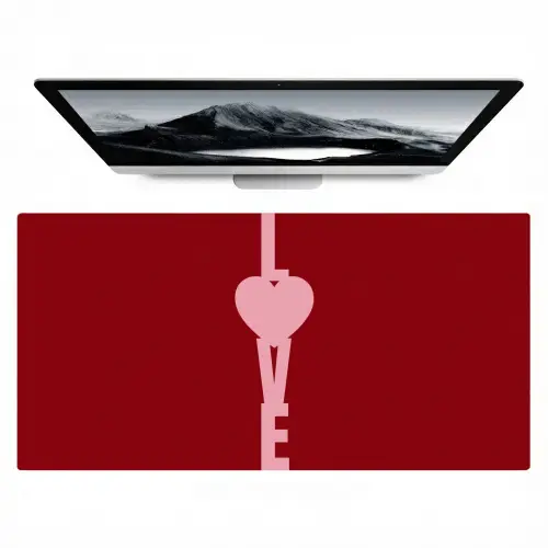 Love - Hart - Rood Muismat XXL klein -zzz3d