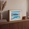 Landschap - Winter - Meer - Bergen - Uitzicht - Doorkijk - Licht Light Box met batterij (Wandlamp) middel -sfeer2