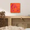 Oh la la - Oranje - Roze - Grafisch plexiglas 5mm klein -sfeer4