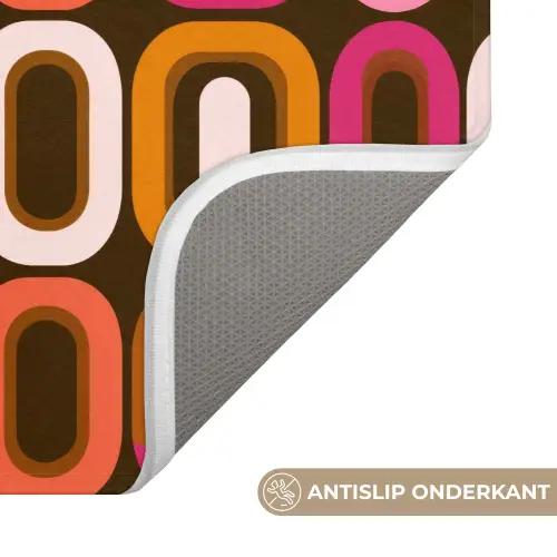 Modern - Retro - Kleurrijk WCmat klein 1009 -USP_AntislipNL