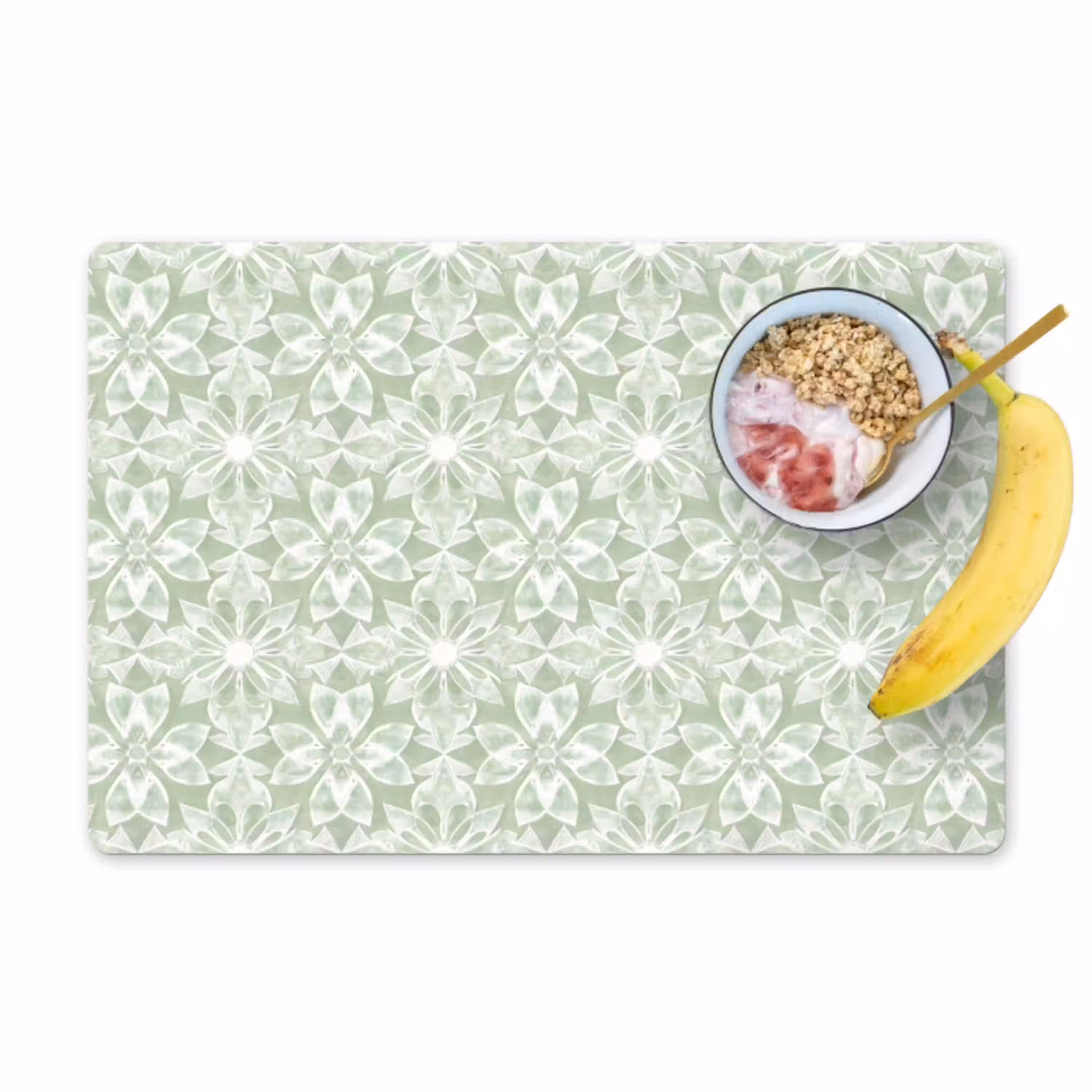 Saliegroen - Symmetrisch - Mandala - Ornament - Patroon Placemat vinyl groot 368 -zzzproduct_Kitchenyeah-website