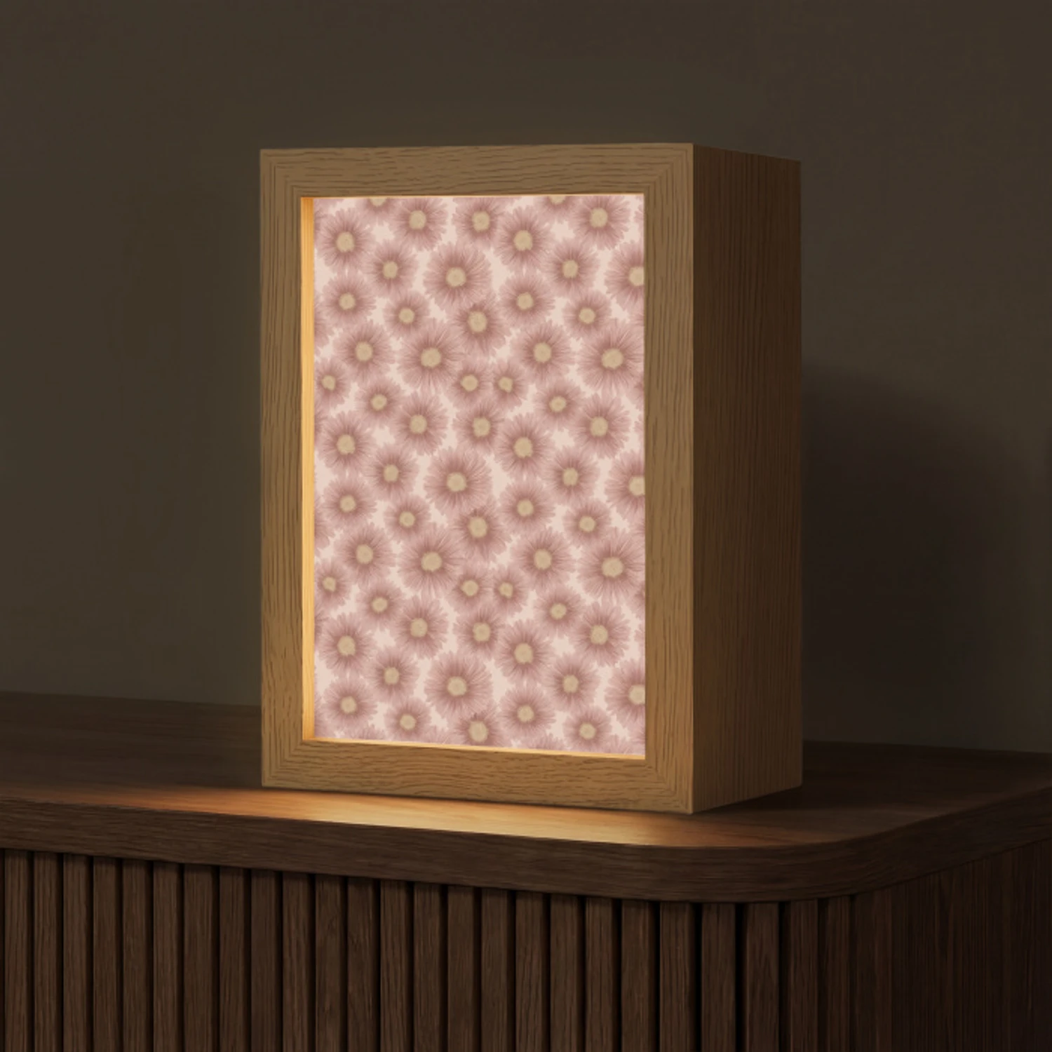 Gerbera - Bloemen - Roze Light Box met kabel (Tafellamp) klein 925 -z3d_website