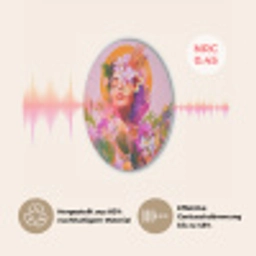 Vrouw - Abstract - Cirkel - Bloemen Akoestische PET Vilt - Rond klein -USP_DE