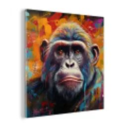 Aap - Gorilla - Graffiti - Dieren - Kleuren plexiglas 5mm klein -z3d