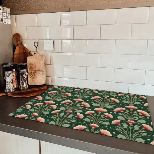 Patroon - Botanisch - Kleurrijk Inductie beschermer vinyl 3mm klein 276 -sfeer3