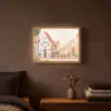 Bloemen - Huizen - Dorp Light Box met batterij (Wandlamp) middel -sfeer4