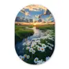 Beekje - Landschap - Margriet Wandcirkel Ovaal Forex klein -3d