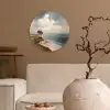 Klif - Zee - Boom Wandcirkel kunststof plaat 5mm dik klein -sfeer1