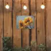 Zonnebloemen - Geel - Wazig tuinposter los doek klein -sfeer1