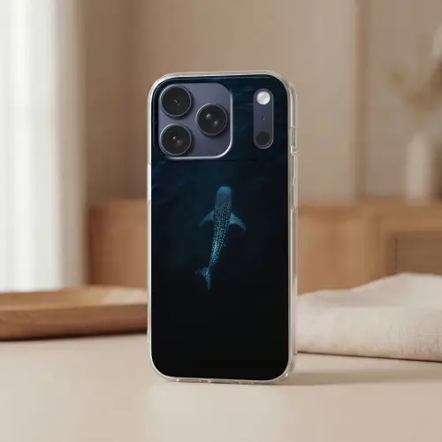 Oceaan - Walvishaai - Donkerblauw - Vlekken Telefoonhoesje iPhone 17 Pro klein -sfeer2