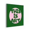 Cirkel - Roze - Tekst - Art aluminium wit klein -3d