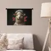 Schaap - Kokskleding - Neon - Quote Wandkleed katoen klein -sfeer4