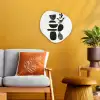 Japandi - Zwart - Abstract Wandcirkel Organisch Forex 3mm klein -sfeer4