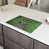 Panter - Zebrapatroon - Groen Inductie beschermer vinyl 3mm klein -sfeer8