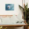 Paardenbloem - Wind - Blauw tuinposter los doek klein -sfeer7