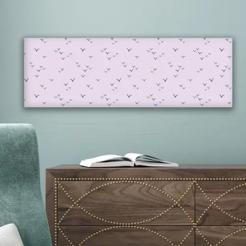 Lila - Vogels - Blauw canvas 2cm klein 828 -sfeer4
