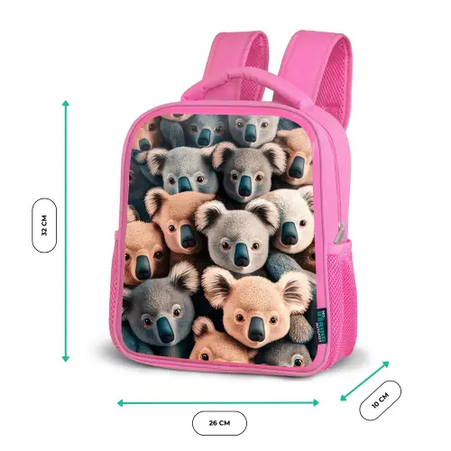 Koala Kapriolen Kinderrugzak - Roze middel -productfoto_formaten