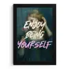 Vrouw - Roos - Quote fotolijst zwart zonder passe partout klein -3d