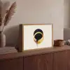Abstract ontwerp - Zwarte cirkel - Verfvlekken Light Box met batterij (Wandlamp) middel -sfeer2