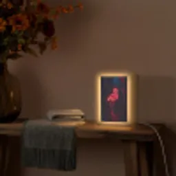 Flamingo - Roze - Neon - Licht Light Box met kabel (Tafellamp) klein -sfeer4