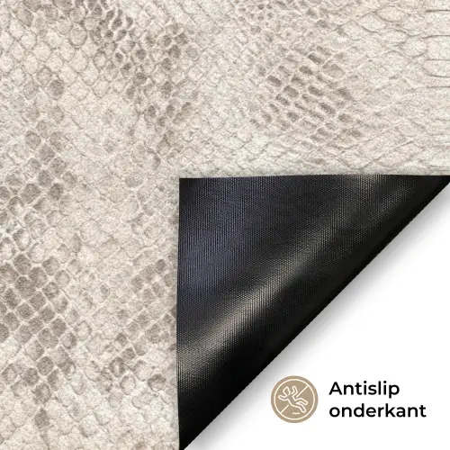 Slang - Patroon - Beige Deurmat klein 898 -antislip_NL