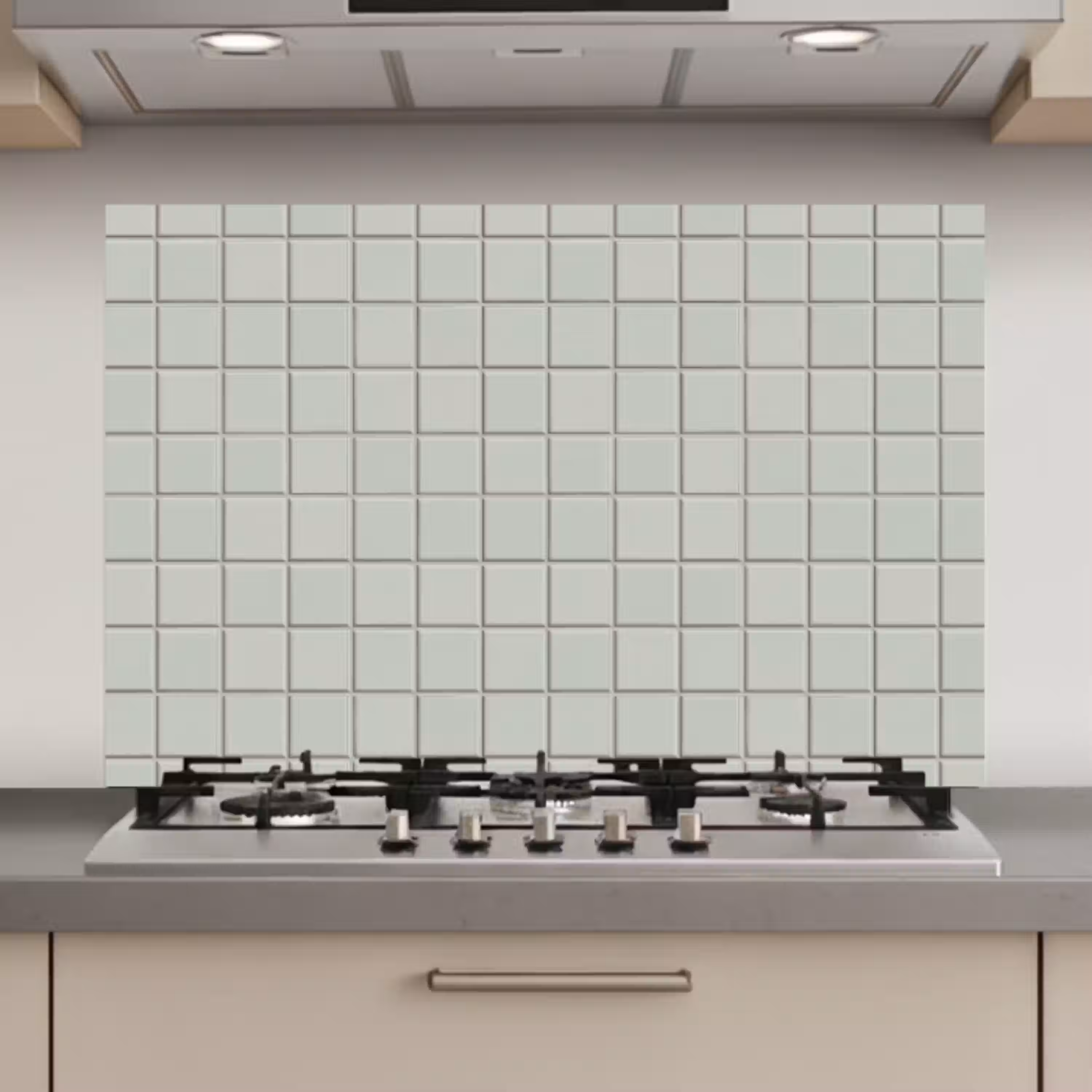 Tegel - Patroon - Lichtgroen keuken achterwand spatscherm klein 900 -3d_website