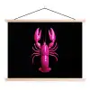 Kreeft - Felroze - Stippen - Opvallend textielposter latten blank klein -3d