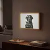 Hond - Zwart - Wijnglas - Zonnebril Light Box met batterij (Wandlamp) middel -sfeer1