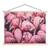 Flamingo - Roze - Dieren textielposter latten blank klein -3d