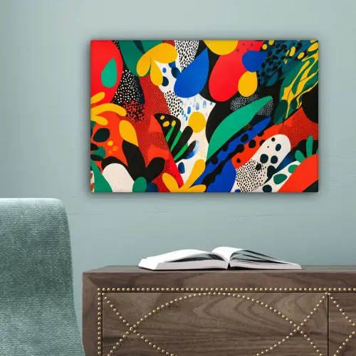 Abstract - Planten - Vormen - Kleurrijk canvas 2cm klein -sfeer4