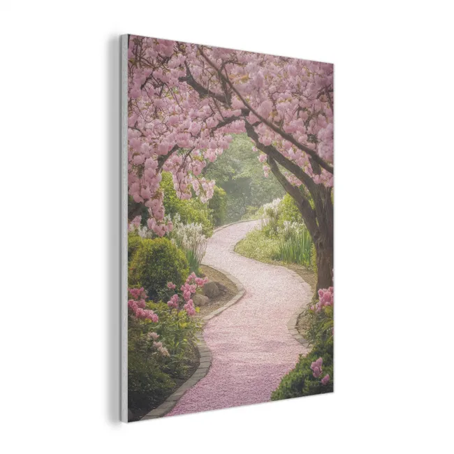 Kersenbloesem - Natuur - Sakura - Pad - Japanse tuin PET vilt klein -3d