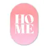 Home - Letters - Groot - Roze Wandcirkel Ovaal Glas middel -3d