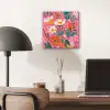 Roze - Bloemen - Wit - Oranje aluminium wit klein -sfeer5