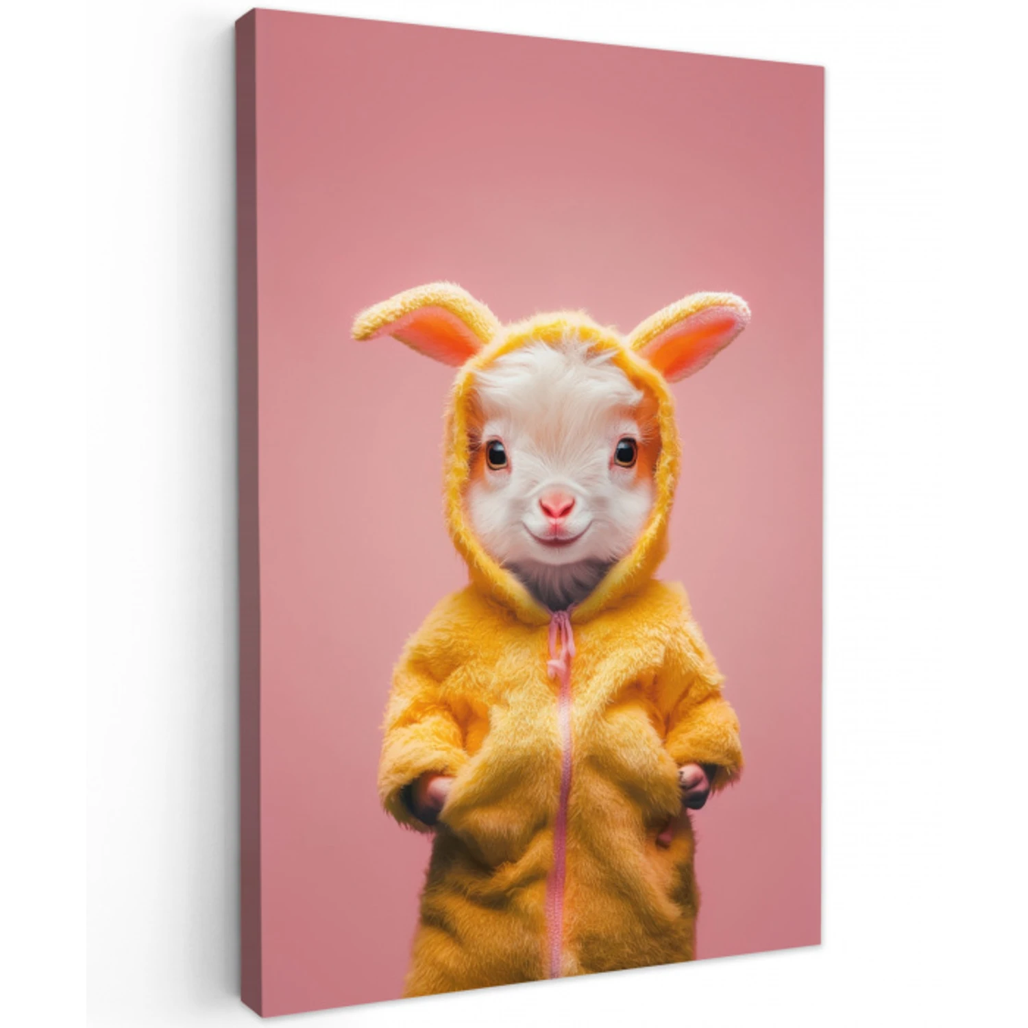 Kostuum - Geitje - Paashaas Tuinposter op houten frame 2 cm dik middel -3d