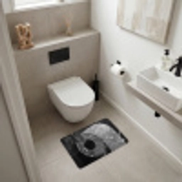 WC - Toilet papier - Zwart wit - Glitters Badmat klein -sfeer4