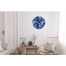 Blad - Palm - Blauw Wandcirkel aluminium klein 190 -woonkamer