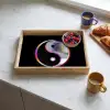 Yin-Yang - Cirkel - Regenboog Dienblad Rechthoek middel -sfeer2
