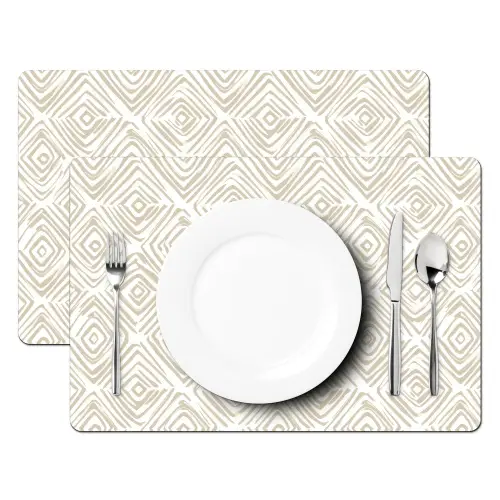 Abstract - Ruit - Beige Placemat vinyl groot 368 -zzsfeer2_Kitchenyeah-website