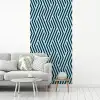 Patroon - Blauw - Lijnen - Zigzag fotobehang vinyl groot 64 -woonkamer