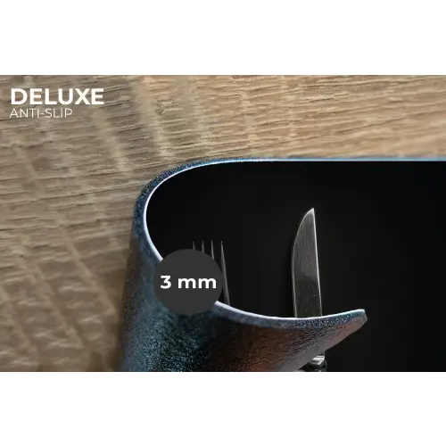 Bestek - Zwart - Wit Placemat vinyl groot -closeup