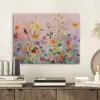 Schilderij - Bloemen - Abstract - Kleurrijk PET vilt klein -sfeer1