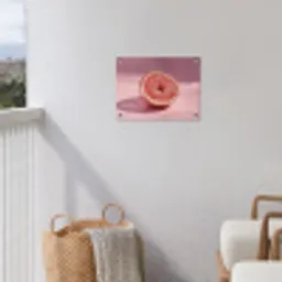 Grapefruit - Roze - Disco - Shiny tuinposter los doek klein -sfeer8