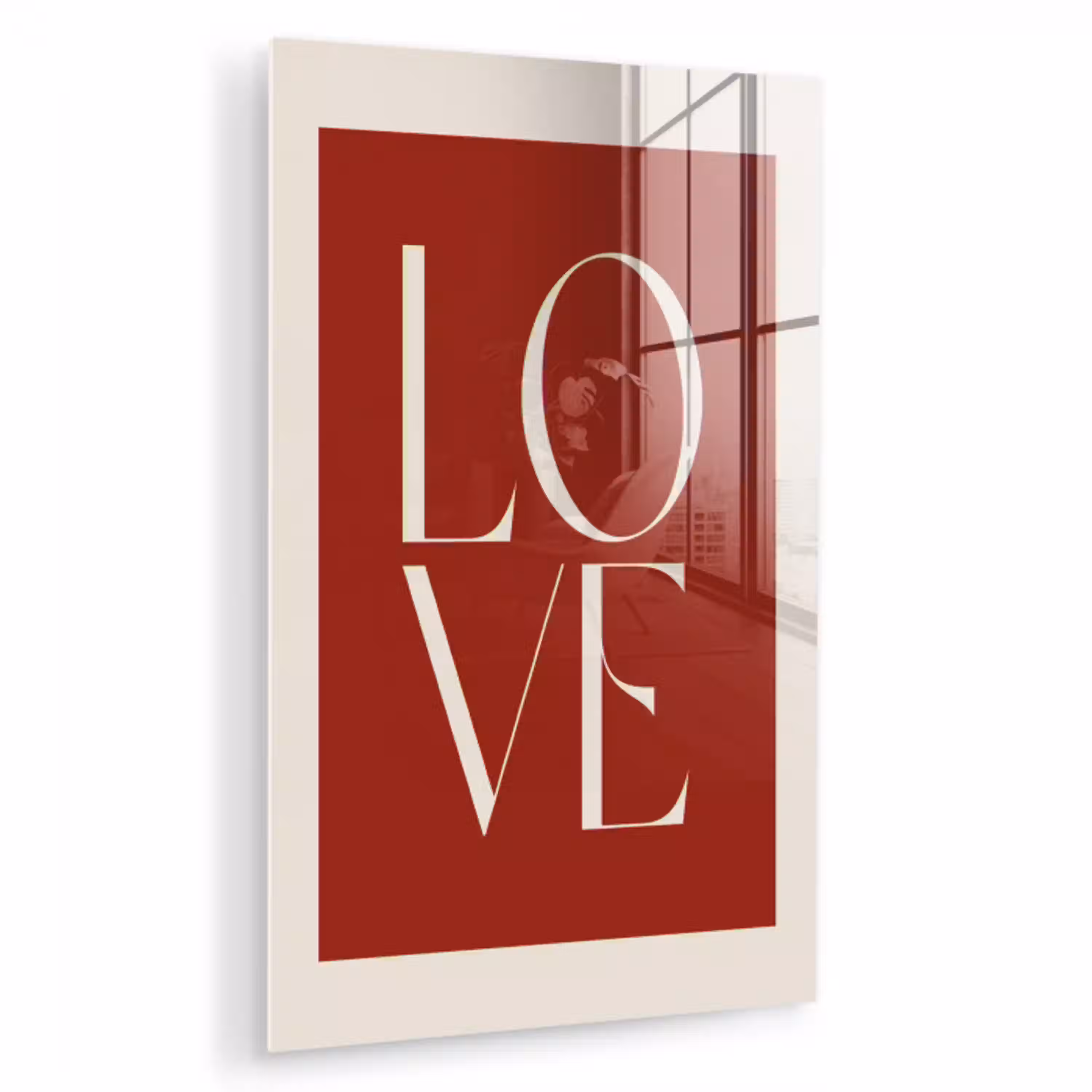 Love - Rood - Minimalistisch plexiglas 5mm klein -zzzproduct_nieuw