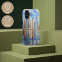 Skyline - Wolkenkrabbers - Water - Blauw Toughcase MagSafe Apple iPhone 17 klein -USP_PrintM_DE