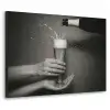 Champagnefles - Glas - Minimalistisch - Spetters Textielframe - compleet frame klein -3d