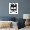Retro - Cheers - Zwart - Decoratie poster papier klein -sfeer2